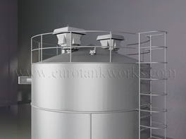 Vertikal 100 m³ cylindrisk ståltank
